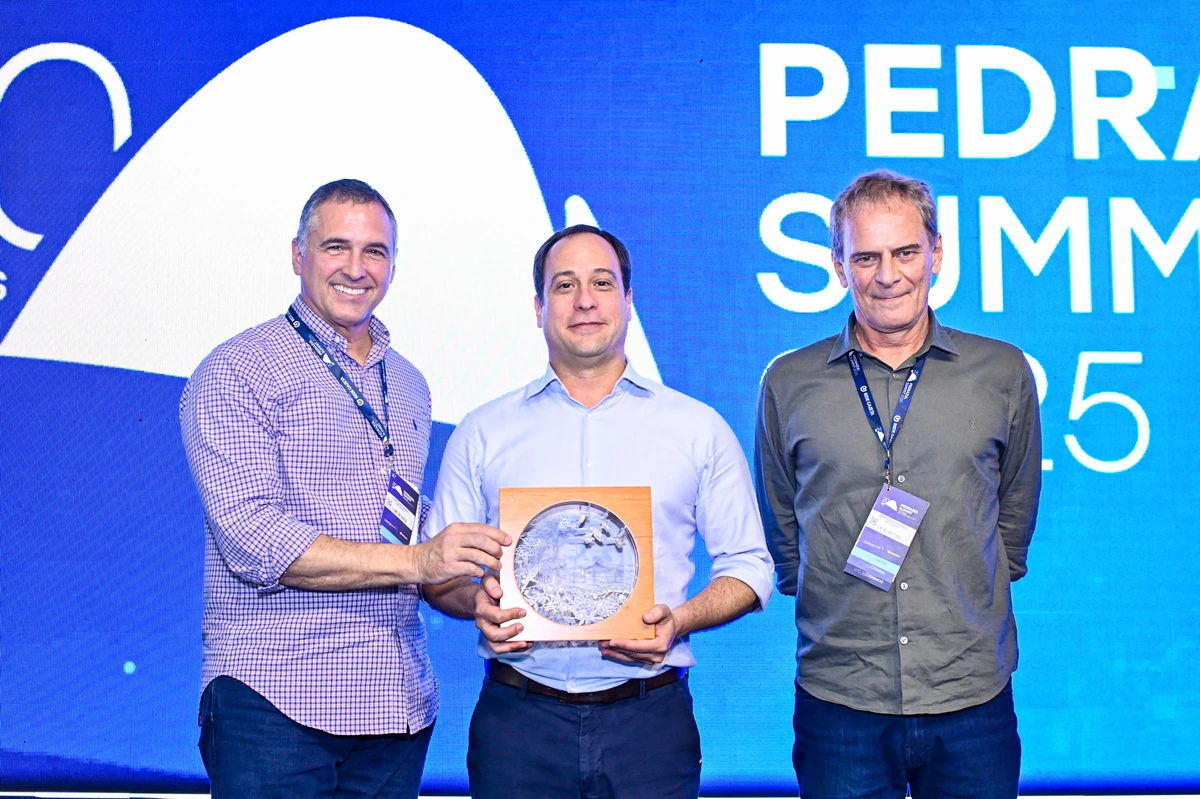 Café Lindenberg, presidente da Rede Gazeta, Paulo Marinho,  diretor-presidente da Globo, e o diretor-geral da Rede Gazeta, Marcello Moraes