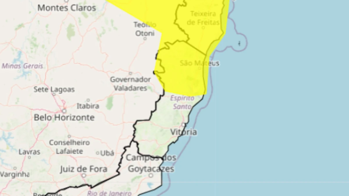Cidades do ES recebem alerta amarelo de chuvas intensas