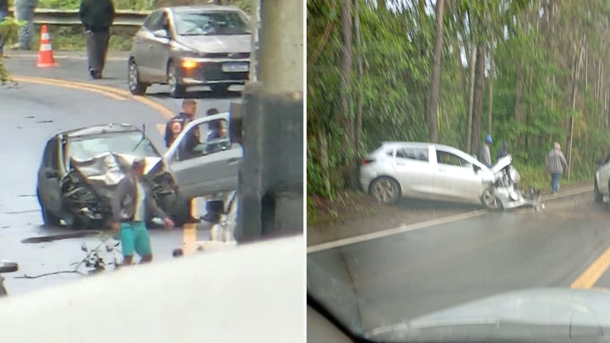 Acidente entre dois carros causou morte na ES 164, em Vargem Alta