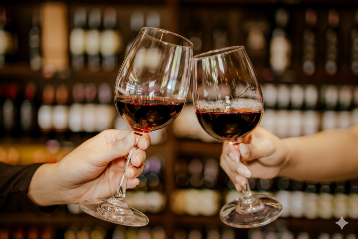 Confira opções de vinhos para você presentear seu (sua) amigo (a). Crédito: Canva