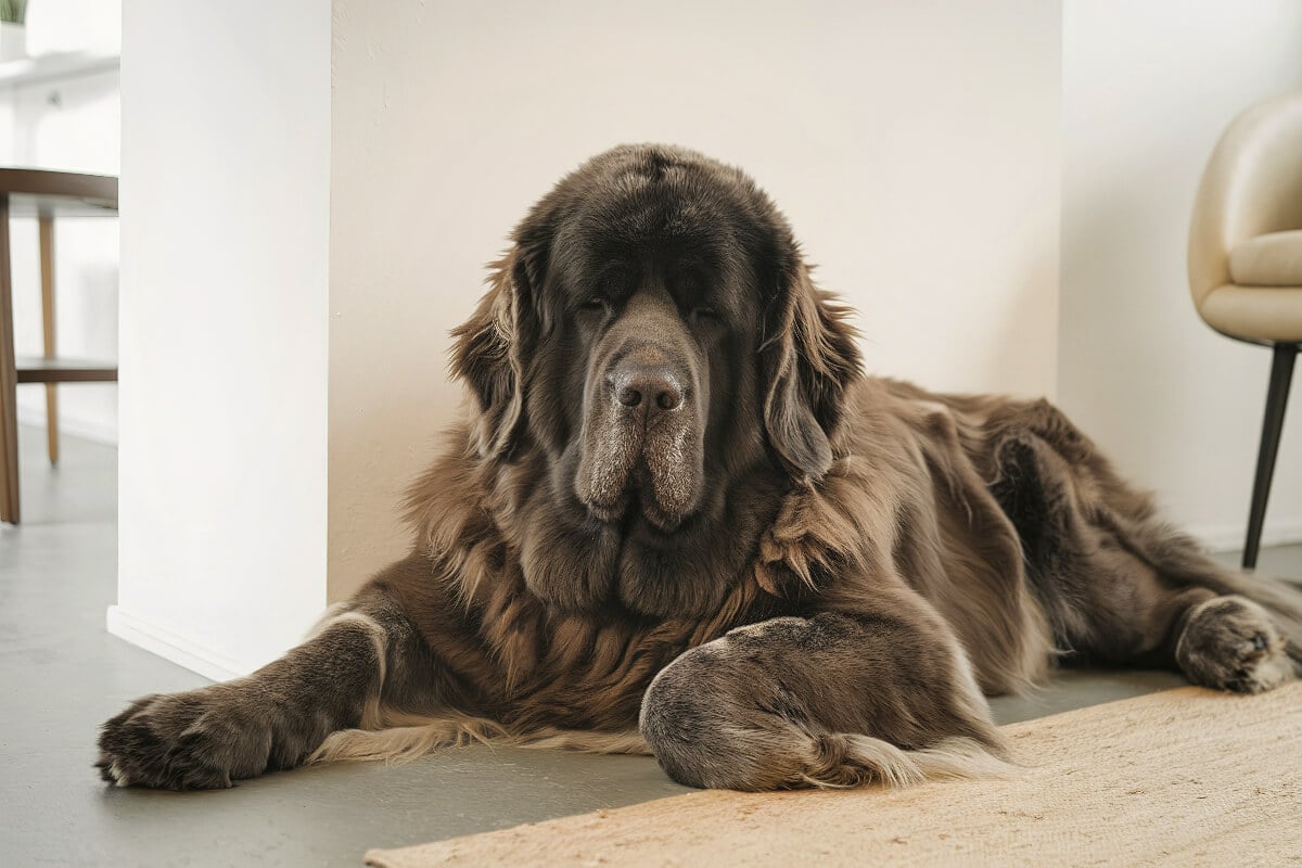 Apesar de seu porte impressionante, o terra nova é reconhecido por um temperamento excepcionalmente afável (Imagem: etrepopescu | Shutterstock)