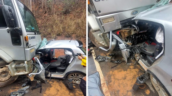 Mulher tinha 60 anos e era passageira do carro envolvido na colisão registrada na zona rural da cidade