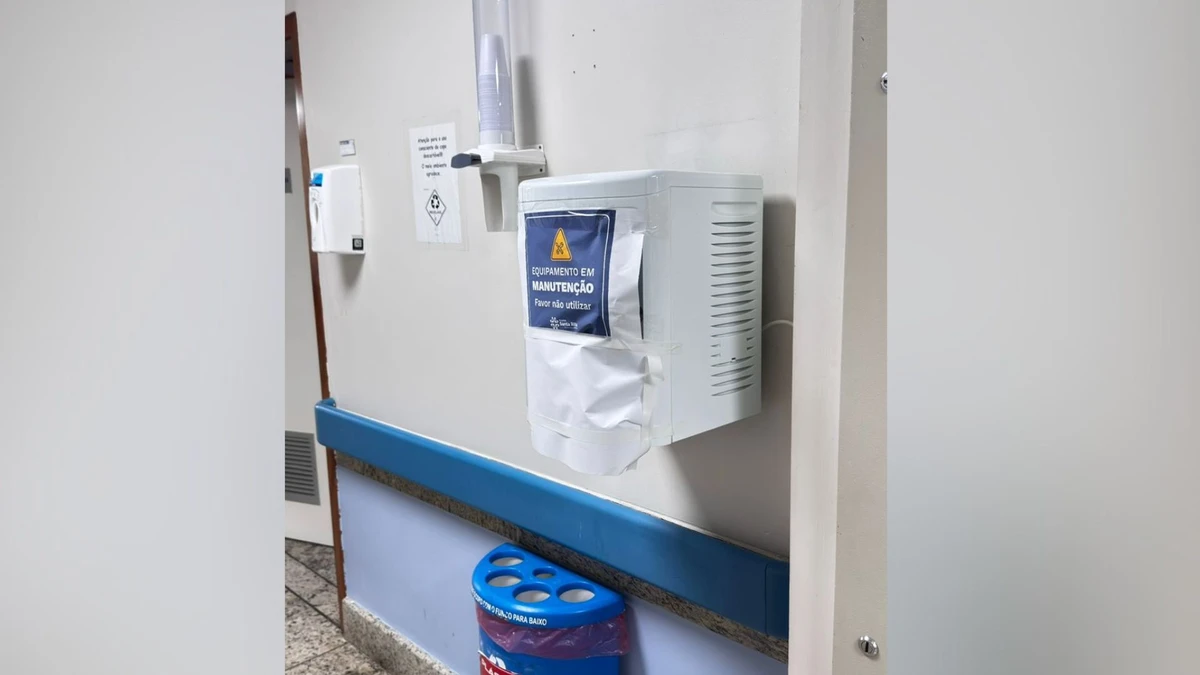 Bebedouros foram lacrados no Hospital Santa Rita de Cássia, em Vitória