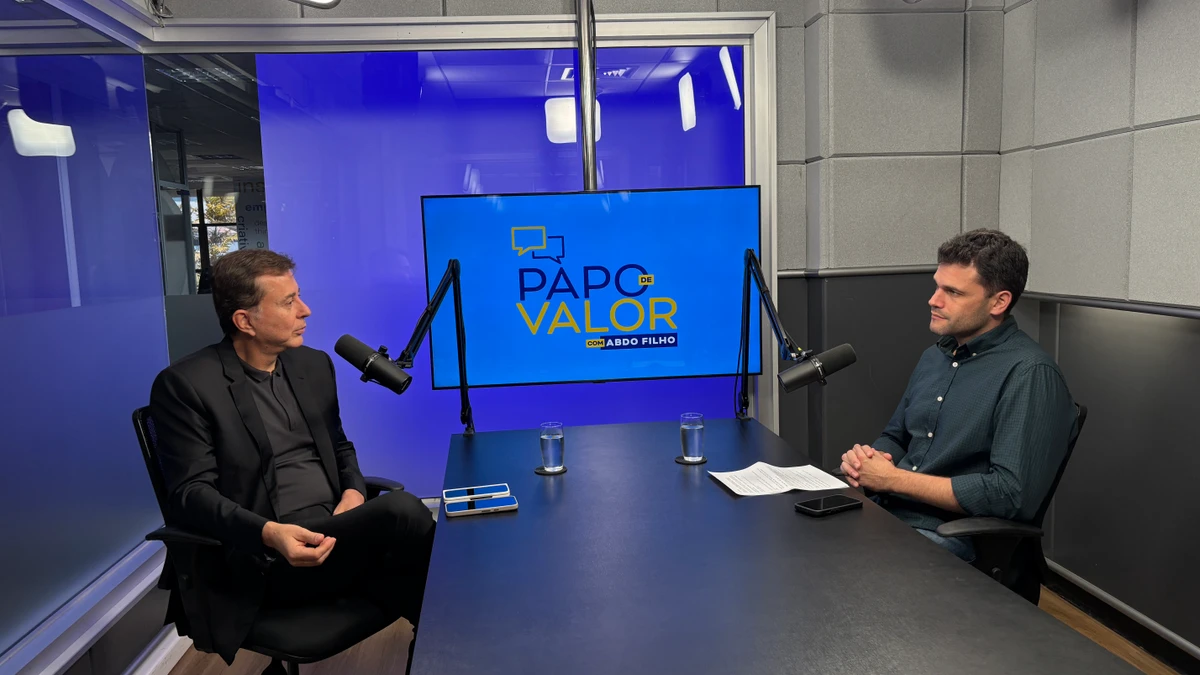 Fábio Coelho (de preto), CEO do Google no Brasil, no Papo de Valor, com Abdo Filho