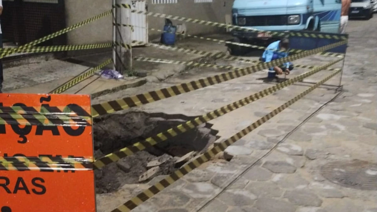 O local em que aconteceu o acidente foi isolado após o ocorrido