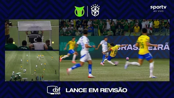 Após reclamar da arbitragem no duelo contra o Flamengo, o Palmeiras dessa vez "se deu bem" com o erro de Rafael Klein (RS)