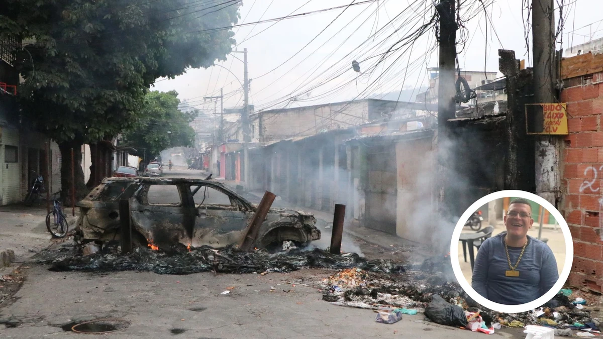 Alisson Lemos Rocha, conhecido como Russo ou Gordinho do Valão (destaque), morreu durante mgaoperação policiail nos complexos da Penha e do Alemão, no Rio de Janeiro (Foto: José Lucena/Thenews2/Folhapress)