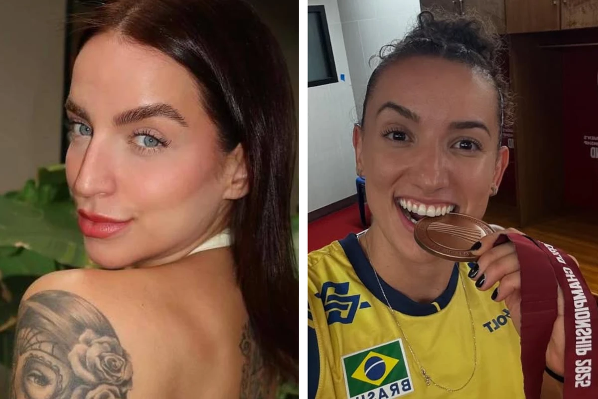 A influenciadora Bruna Unzueta está namorando a jogadora de vôlei Gabi