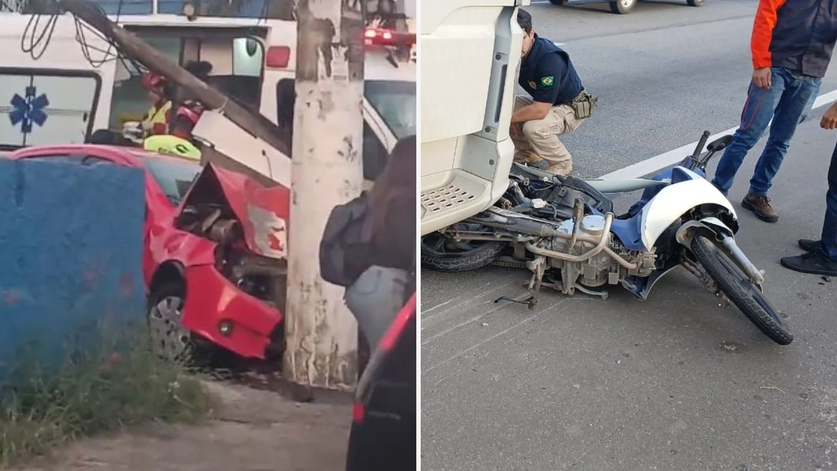 Acidentes registrados na BR 101 na região da Grande Carapina, na Serra