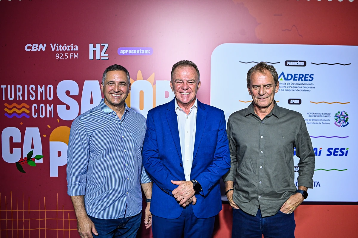 Café Lindenberg, o governador Renato Casagrande e Marcello Moraes