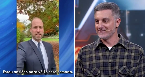 Príncipe William em vídeo exibido no 'Domingão Com Huck' de hoje, 2 de novembro