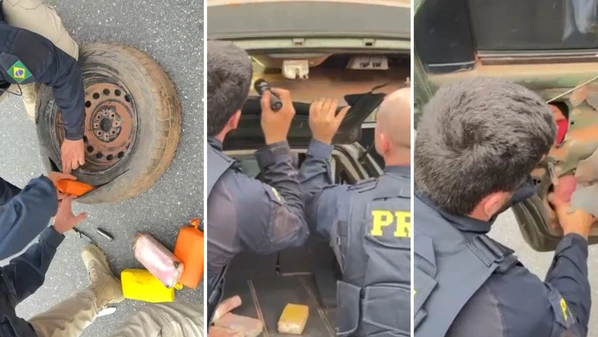 Droga estava escondida em compartimentos de um carro; outro veículo atuava como batedor durante o trajeto entre Rondônia e o Espírito Santo
