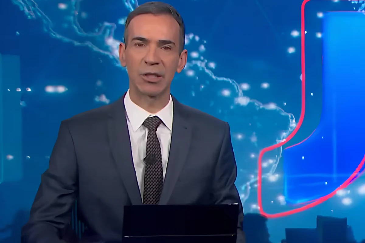 César Tralli estreou na bancada do 'Jornal Nacional' na segunda-feira, 3 