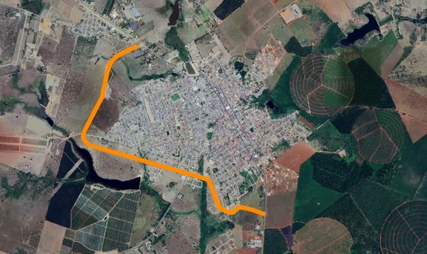 Traçado previsto para o futuro Contorno de Pinheiros