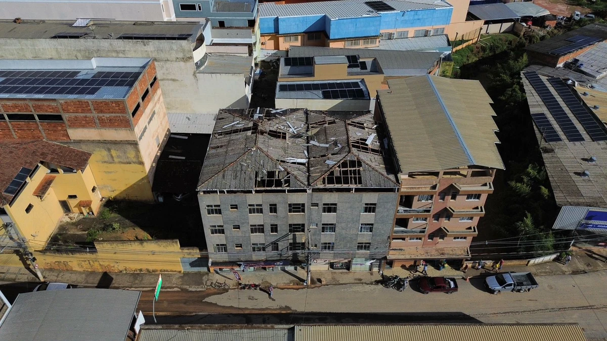 Prejuízo após temporal com granizo em Muniz Freire  por Prefeitura de Muniz Freire 