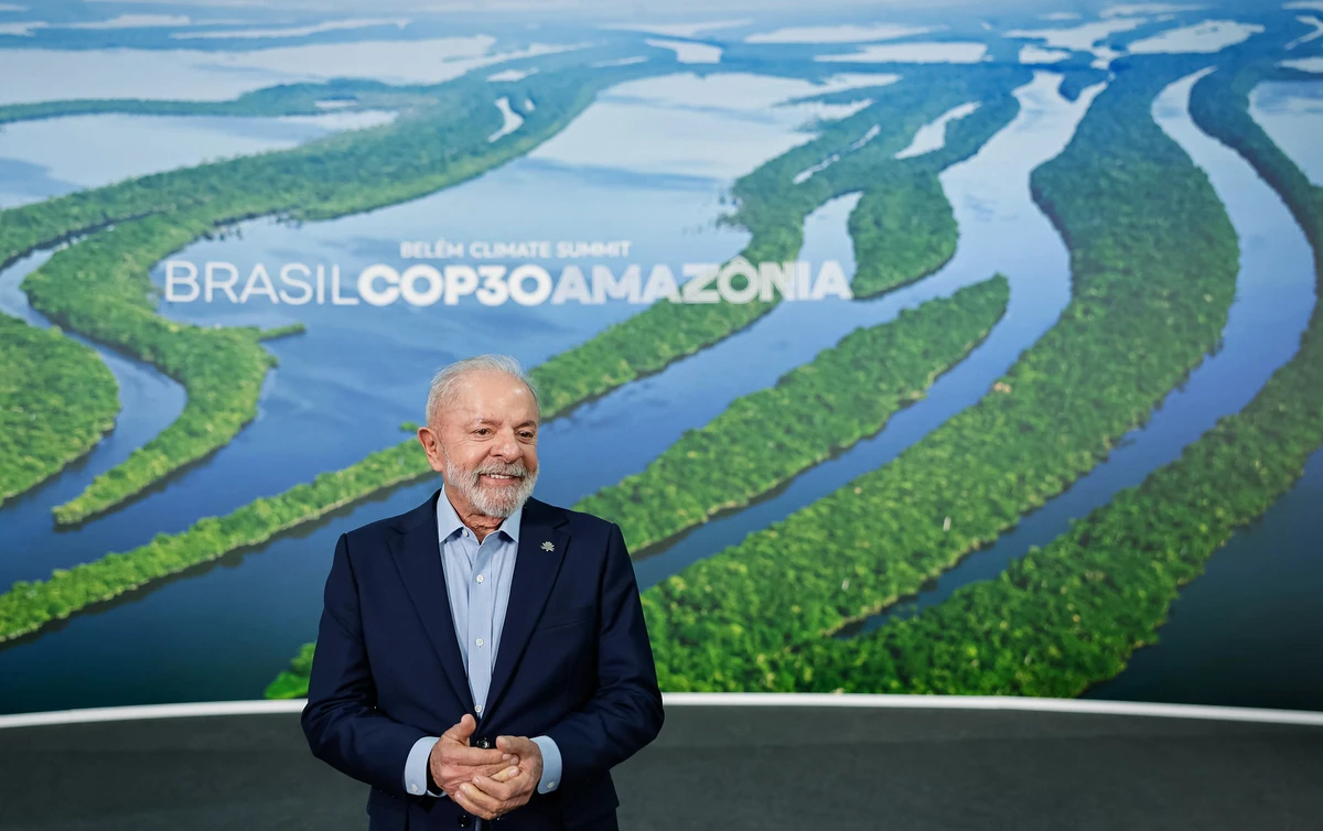 Presidente da República, Luiz Inácio Lula da Silva, durante a recepção oficial dos Chefes de Delegação da Cúpula do Clima (COP30)