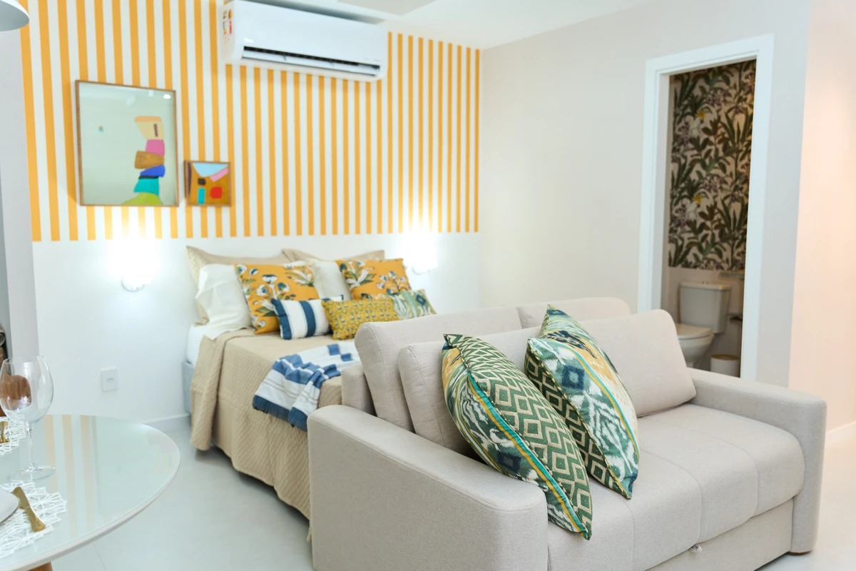 Decorado pela by.Re está no estande de vendas do Cidade Camburi