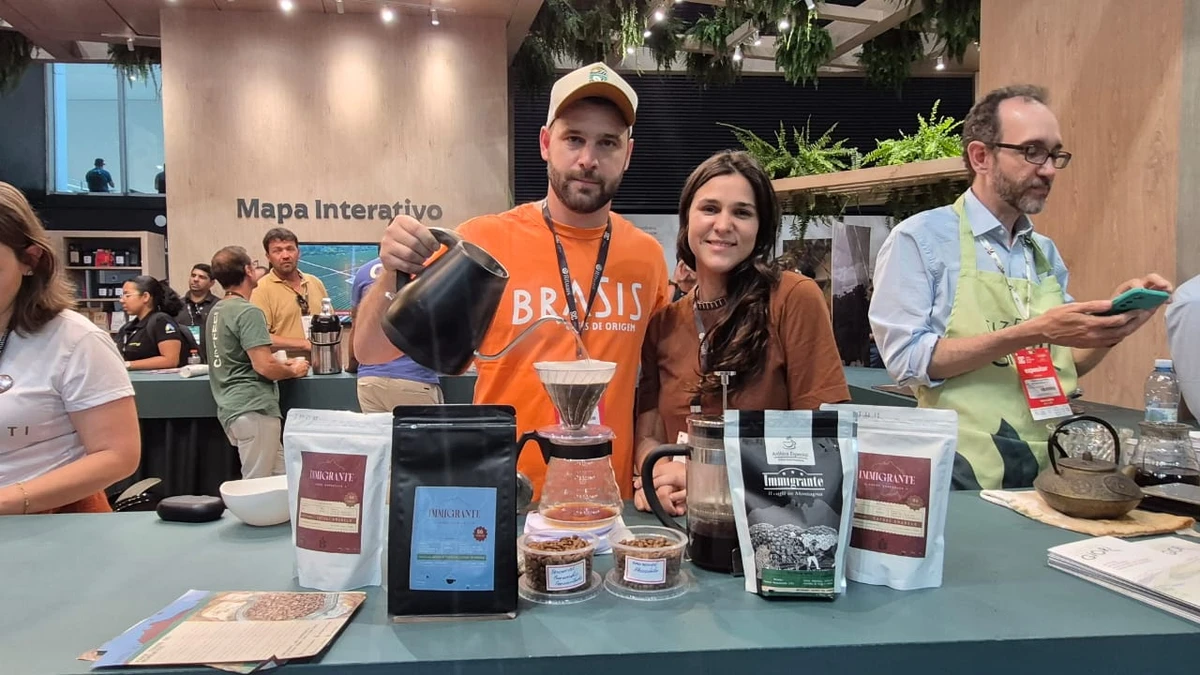 Lucas Binda e Leticia Binda, do Café Immigrante