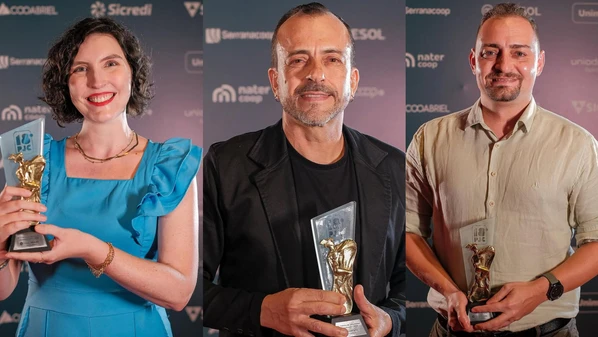 Any Cometti,  Fernando Madeira e Murilo Cuzzuol foram vencedores em premiação realizada na noite de sexta-feira (7)