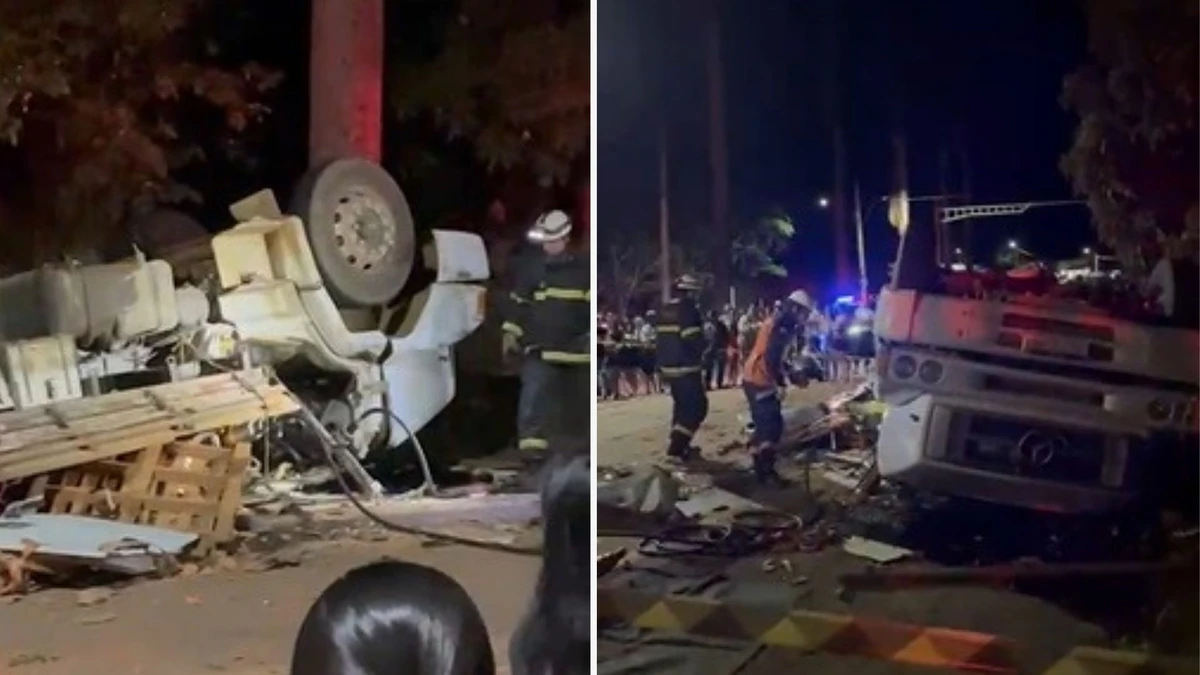 Motorista e passageira morrem após carreta tombar na BR 262 em Iúna, no ES