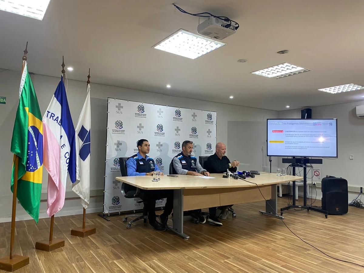 Coletiva da Sesa esclarece causa de surto no Hospital Santa Rita.