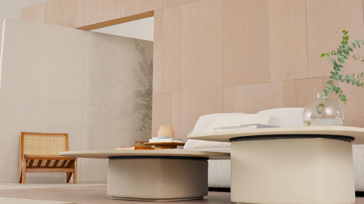 Revestimento de porcelanato imita sisal, com impressão digital de alta definição por Composé