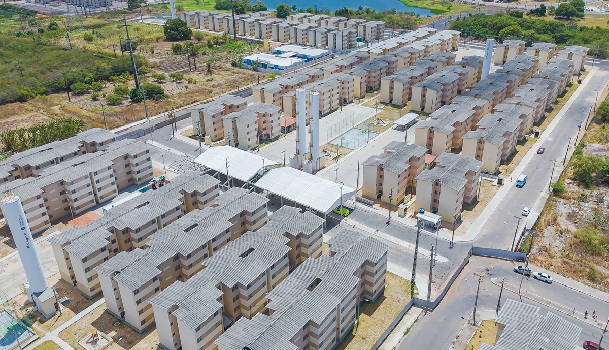 Unidades habitacionais do Minha Casa, Minha Vida no Residencial Cidade Jardim, em Fortaleza