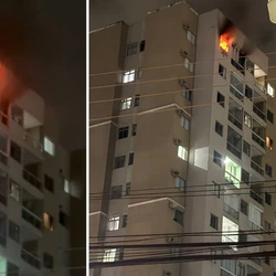 Ocorrência foi registrada na noite de terça-feira (11), no bairro Ataíde; Corpo de Bombeiros foi acionado, controlou o fogo