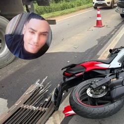Bruno dos Santos Alves, de 31 anos, morreu após a moto que ele pilotava colidir de frente com um caminhão, na tarde de terça-feira (11)