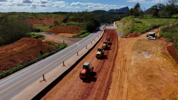 Trecho da BR 101 entre os quilômetros 242 e 247 na Serra.