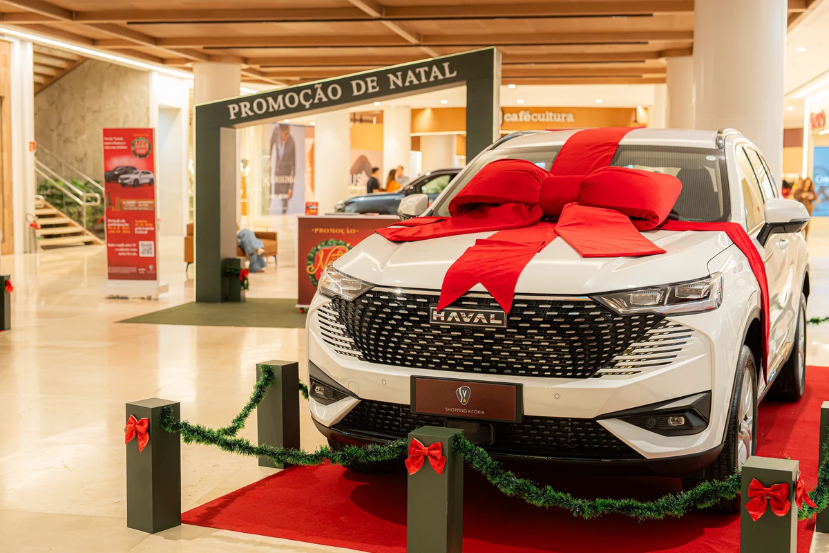 O Haval H6 HEV One, versão exclusiva do SUV híbrido da GWM, é um modelo de carro reconhecido pela tecnologia, eficiência e design sofisticado. por Shopping Vitória/Divulgação 