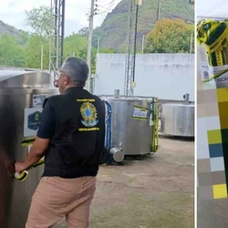 Cerca de 400 litros de leite foram apreendidos. O material foi encaminhado para perícia e, caso as irregularidades sejam confirmadas, os responsáveis poderão sofrer penalizados