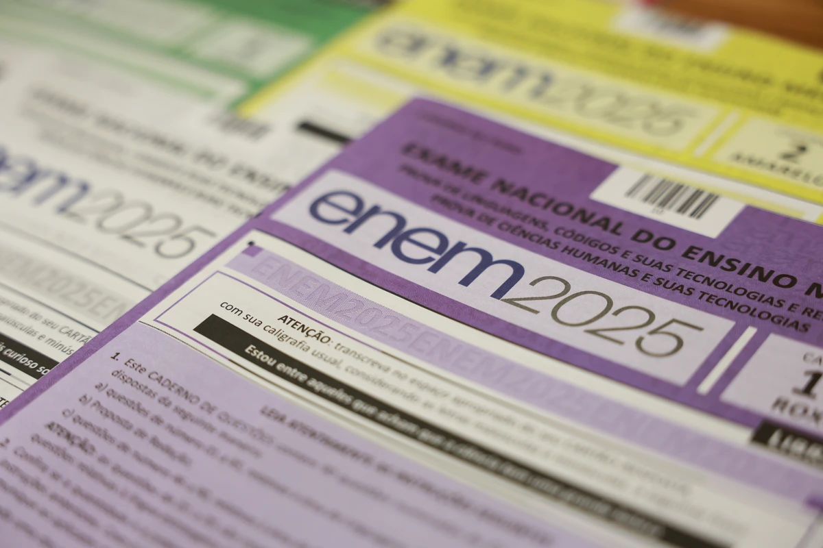 Caderno de Provas 1° dia de aplicação do Enem. 