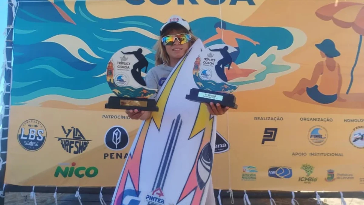 Kaleb Henrique, surfista mirim de 12 anos