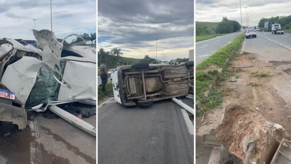 Criminosos renderam o funcionário de uma empresa, tomaram o veículo, fugiram e bateram em um poste; um deles fugiu e o outro foi encaminhado à delegacia