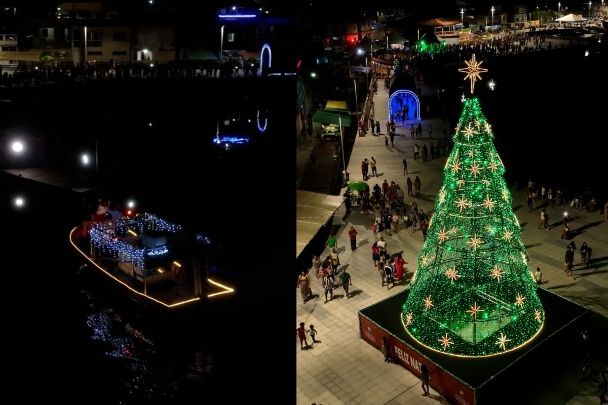 Vila de Natal da orla de São Pedro, em Vitória