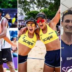 Thâmela, Evandro/Arthur e André Stein estão na segunda fase da competição e focam na vitória para avançarem às oitavas de final