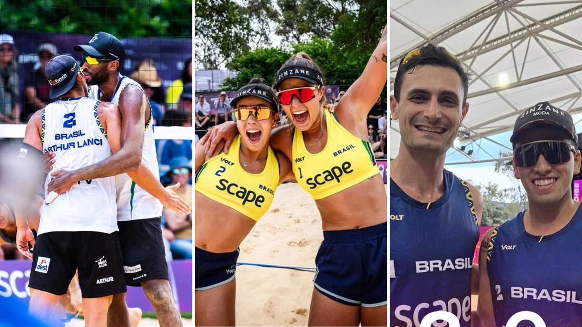 Evandro/Arthur, Thâmela/Victória e André Stein/Renato seguem vivos no Mundial de vôlei de praia