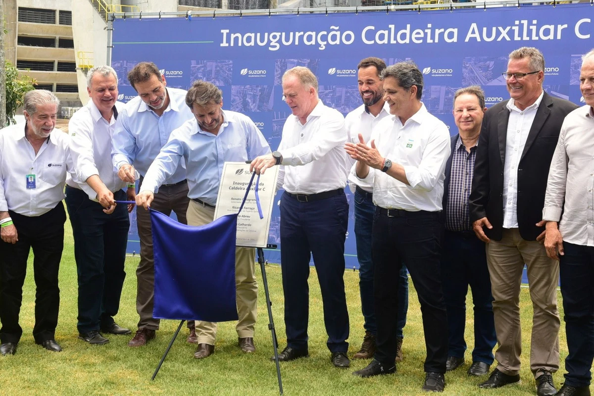 Inauguração da fábrica de tissue e caldeira na Suzano por Carlos Alberto Silva