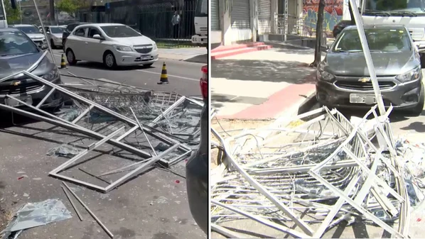 Queda aconteceu no início da tarde desta quinta-feira (20), no cruzamento da Rua Josué Prado com a Avenida Princesa Isabel