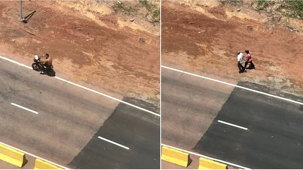 Desvio foi instalado para trabalhos de escavação de galerias e de concretagem, mas muitas pessoas têm cortado caminho pelo canteiro de obras