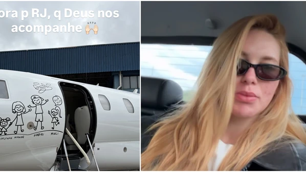 Influenciadora estava a caminho do Rio de Janeiro após compromissos em São Paulo e compartilhou detalhes do susto nas redes sociais