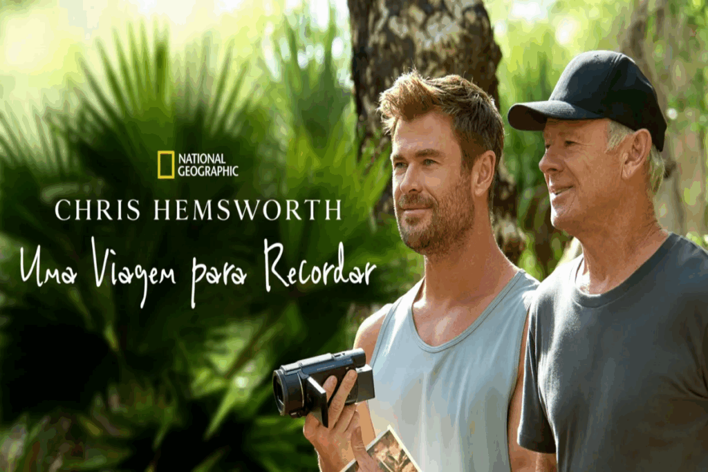 O documentário “Chris Hemsworth: Uma Viagem para Recordar” acompanha o ator em uma jornada pela Austrália ao lado do pai (Imagem: Reprodução digital | National Geographic)