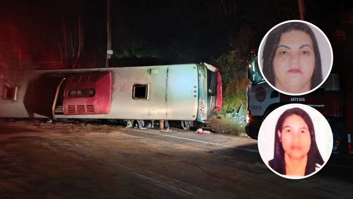 Fernanda Cristina da Cunha, de 45 anos, e Elisangela Gonzaga dos Santos, de 42 anos, morreram em acidente na BR 262