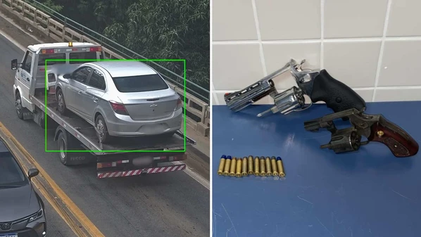 Criminosos estavam armados e tentaram cometer crime na zona rural da cidade na região Serrana, mas acabaram detido após um problema no veículo em que estavam