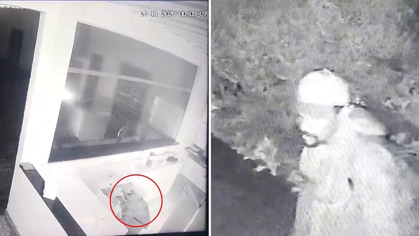 Criminoso furtou extensões, ventilador e desligou energia do templo para tentar impedir que câmeras registrassem a ação, na madrugada de segunda-feira (24)