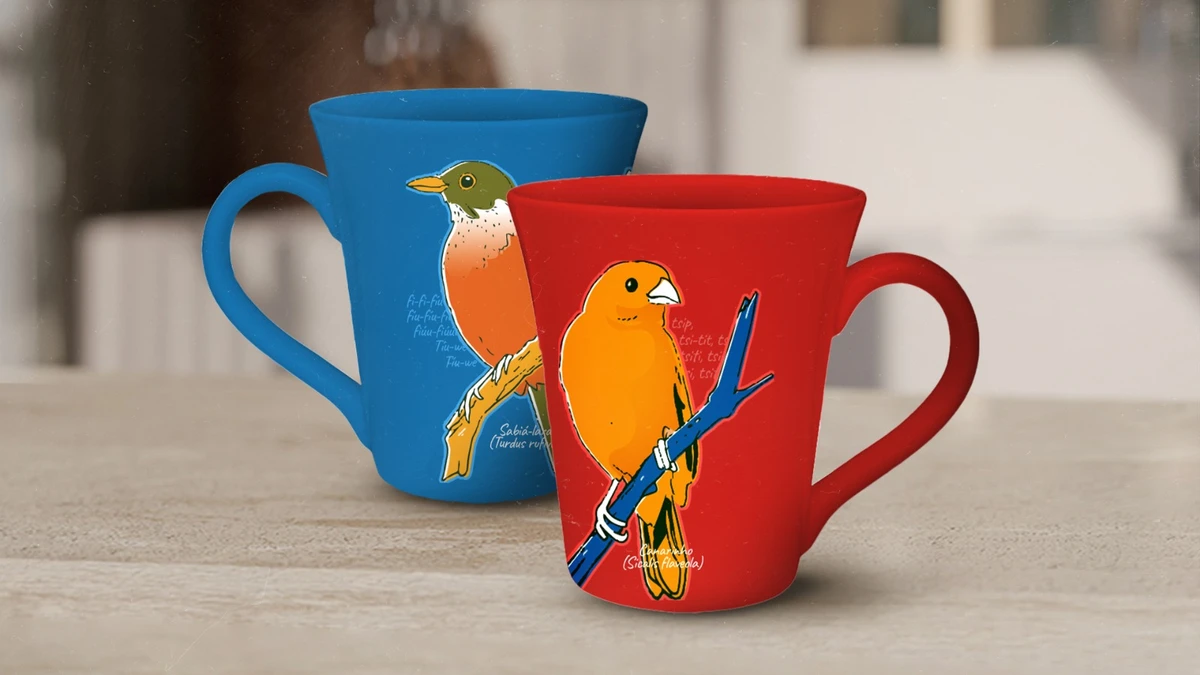 As ilustrações foram feitas inspiradas nos cantos dos passáros que acompanham o artista desde sua infância. por Arquivo pessoal