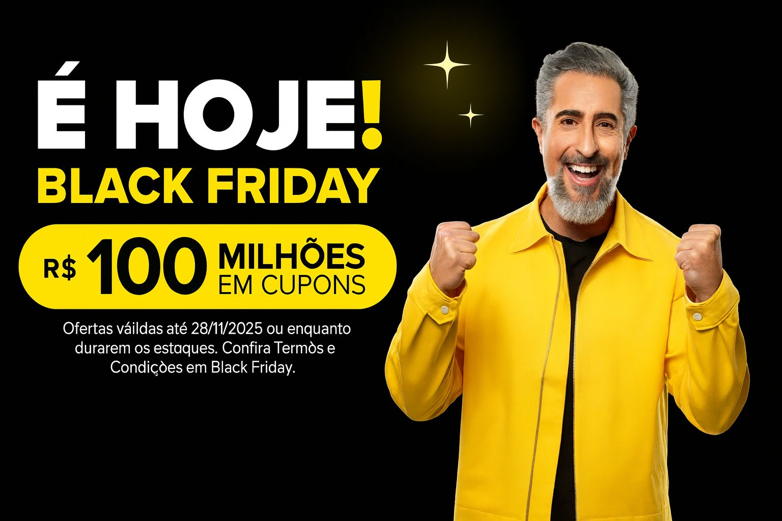 Black Friday no Mercado Livre, cupons disponíveis para todos. Crédito: Site do Mercado Livre