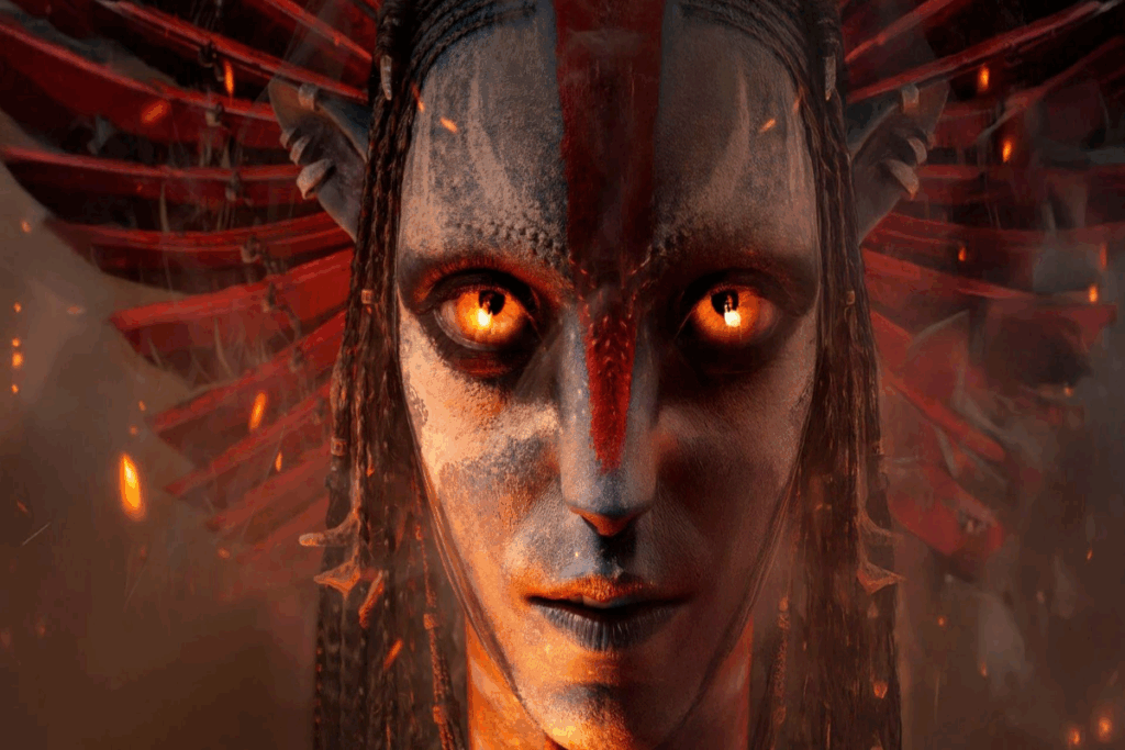 Em “Avatar: Fogo e Cinzas”, Jake e Neytiri enfrentam um novo clã ameaçador para proteger o futuro de Pandora (Imagem: Reprodução digital | Disney e 20th Century Studios)