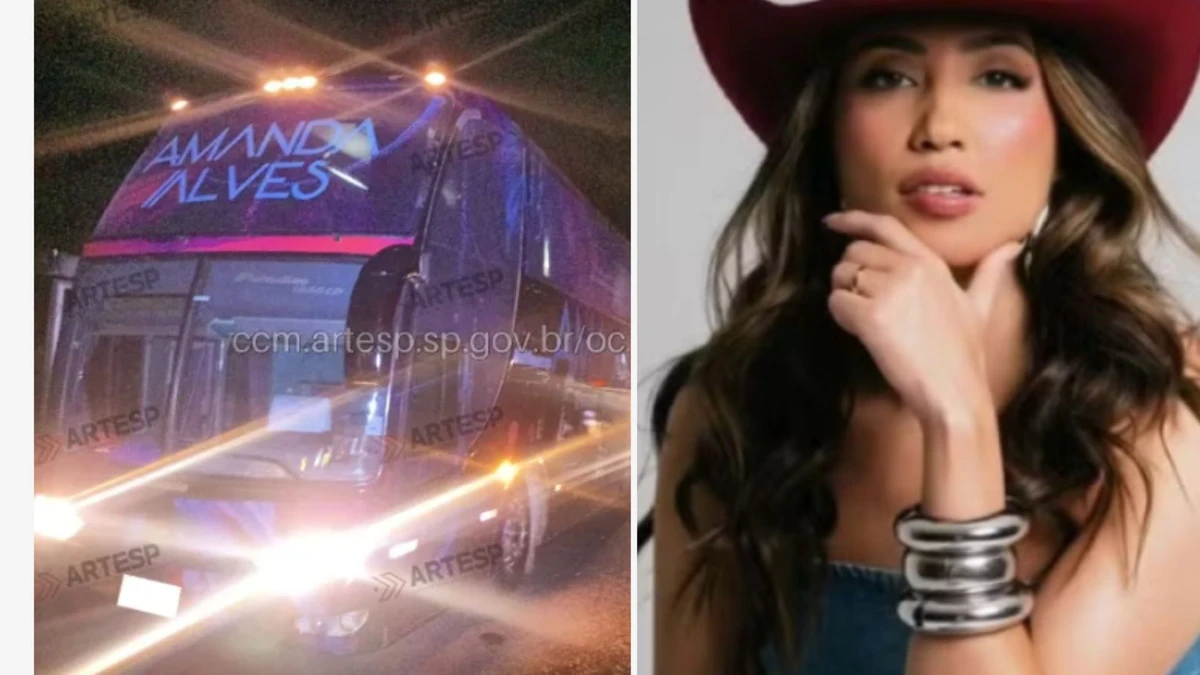Ônibus da cantora Amanda Alves foi um dos veículos envolvido em acidente que resultou em 23 feridos em SP